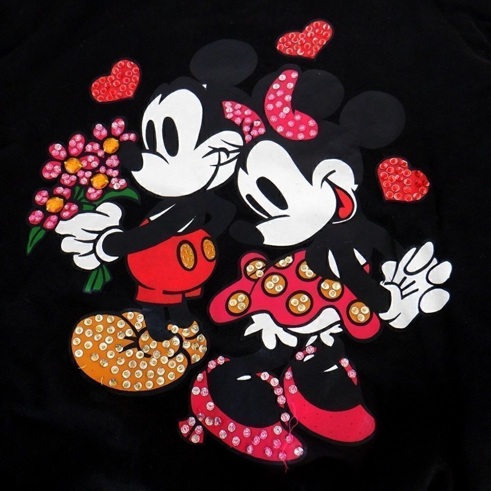 Disney Mickey/Minnie black puffy jacket - Picture 4 of 4